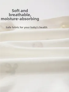 Détail du tissu en coton doux pour pyjama enfant avec imprimés animaux respirants
