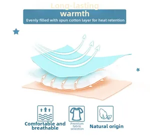 Detailed infographic of thermal baby romper showing breathable silk cotton insulation layers