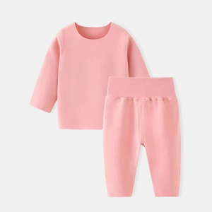Ensemble Sous-vêtements Thermiques Bébé Dralon Pantalon Taille Haute Protection Ventre Haut Manches Longues Pyjama Sans Couture Classe A