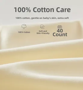 Detailed view of 100% cotton 40-count fabric showing soft and skin-friendly texture
