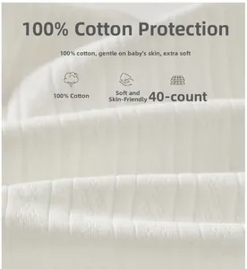 Detailed view of 100% cotton breathable rib knit fabric for newborn baby pajamas