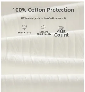 Vue macro détaillée du tissu 100% coton montrant la texture douce et la densité 40s