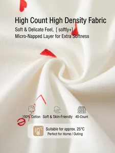 Body bébé en coton à manches longues avec imprimé cœur rouge et tissu doux de qualité