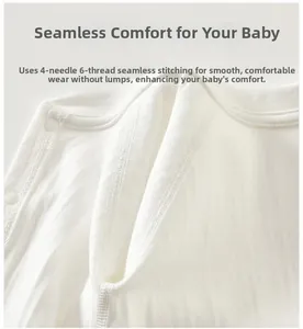 Détail des coutures plates sans os et des boutons-pression sur le body pour bébé