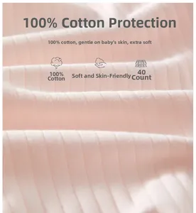 Gros plan du tissu côtelé rose en 100% coton 40S montrant sa texture douce