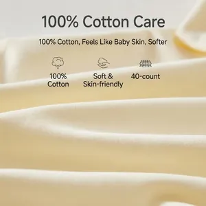 Soft 100% cotton 40S knit fabric texture for newborn baby clothes skin-friendly material