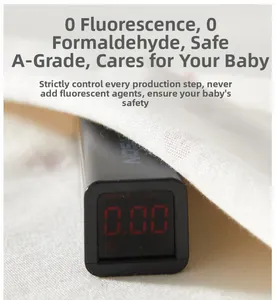 Gros plan d'un test de sécurité sans agents fluorescents ni formaldéhyde pour bébé