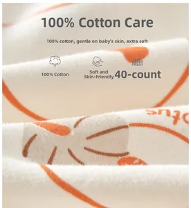 Gros plan du tissu 100% coton 40s pour pyjamas doux de nouveau-nés bébé