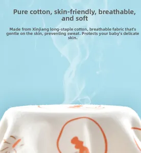 Tissu en coton pour bébé respirant montrant une perméabilité à la vapeur supérieure