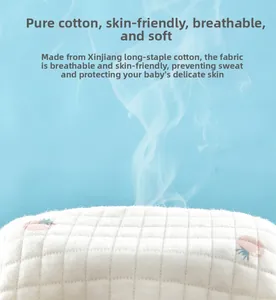 Close-up of quilted long-staple cotton fabric with breathable steam effect for baby clothes