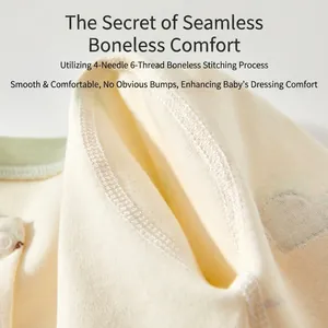 Baby cotton thermal underwear set featuring seamless stitching for maximum comfort