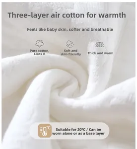 Gros plan sur le tissu gaufré en pur coton de classe A pour body chaud pour bébé