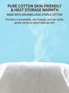 Combinaison de bébé épaisse en coton matelassé blanc pour la chaleur hivernale