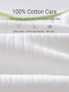 Soft 100% cotton newborn baby romper bodysuit made of 40S breathable ribbed knit fabric