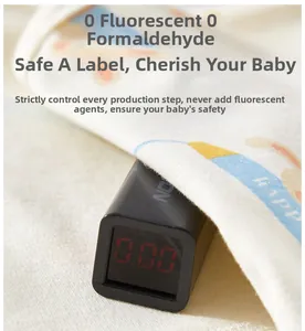 Détail d'un haut bébé en coton testé sans formaldéhyde ni agent fluorescent
