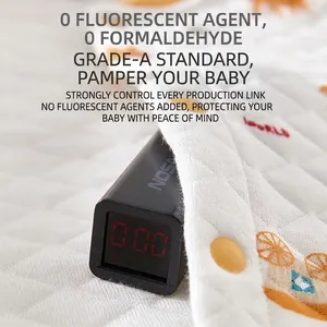 Safety test showing 0.00 formaldehyde on quilted baby vest with bear print
