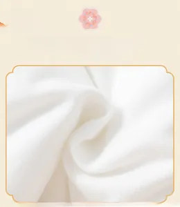 Detail view of premium white pure cotton fabric showing soft texture for baby rompers