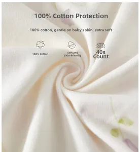 Close-up of 100% cotton floral fabric showing soft texture and 40S yarn quality