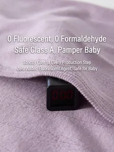 Breathable purple cotton baby romper made of certified non-toxic A-grade fabric