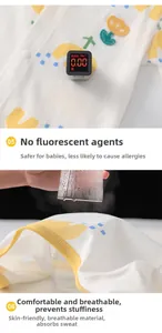 Detail showing baby romper fabric with zero fluorescence and high breathability testing