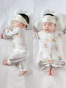 Newborn Baby Cotton Long Sleeve Romper Breathable Mesh Summer Jumpsuit Cartoon Printed Infant Sleepwear One-Piece Jumpsuit