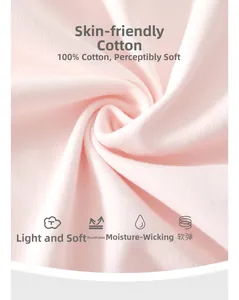Macro detail of soft pink 100% cotton knit fabric for breathable newborn infant onesie