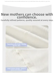 Close-up of seamless stitching and snap button details on white cotton baby bodysuit