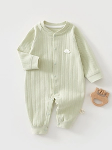 Säugling Langarm Baumwolle Strampler Neugeborene Gerippte Strick Jumpsuit Druckknopf Schlafanzug Mit Kleinen Flügeln Für Baby