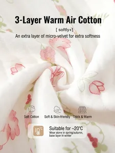 Baby Strampler aus dreilagiger Luftbaumwolle mit Blumenmuster für kühle Herbsttage