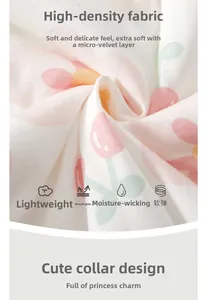 Detailed close-up of soft breathable cotton fabric with a pink tulip pattern