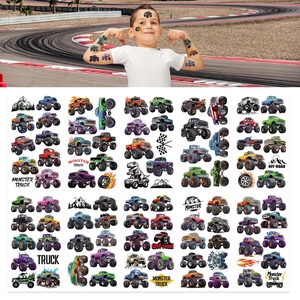Προσωρινά Τατουάζ Monster Truck για Παιδιά Αδιάβροχα Κινούμενα Σχέδια Αγωνιστικά Αυτοκίνητα Αυτοκόλλητα για Πάρτι Γενεθλίων