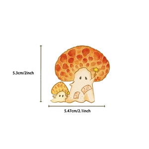 Cute mushroom ghost stickers for Halloween party decorations and gift crafts