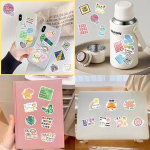 Lot de 50 autocollants Santé Mentale pour ordinateur, gourde et coque de téléphone