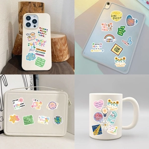 Lot de 50 autocollants Mental Health pour ordinateur avec motifs fleurs positifs