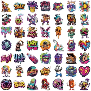 50 wasserfeste Cartoon Graffiti Aufkleber für Laptop Gitarre und Koffer Dekoration