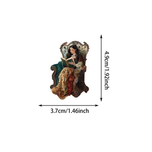 50pcs vintage European woman sticker in PET material for journal decoration 4.9x3.7cm