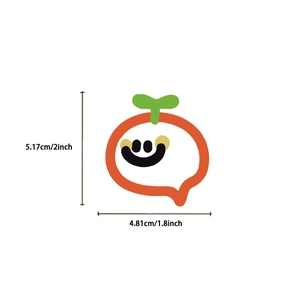 50pcs cute orange fruit stickers with smiley faces for DIY laptops and journals