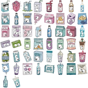 Set of 50 waterproof cartoon Halloween ghost food stickers for DIY laptop and guitar decor