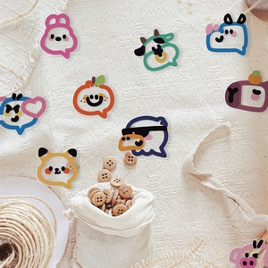 50pcs cute cartoon animal PET stickers for DIY scrapbooking and laptop decoration