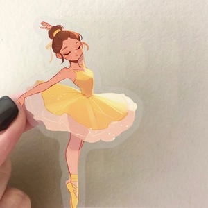 50 autocollants de danseuse de ballet élégants pour décoration d'ordinateur et valise