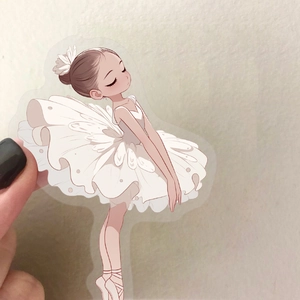 Autocollants de fille de ballet pour ordinateur et bagage avec design élégant