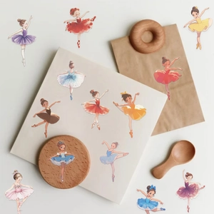 Lot de 50 stickers élégants de ballerines pour ordinateur portable autocollants DIY