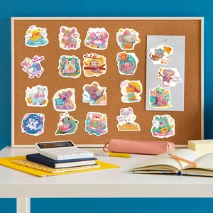Lot de 50 autocollants animaux mignons pour décoration DIY d'ordinateurs et coques de téléphone