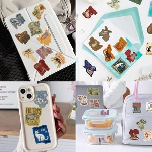 50pcs surreal medieval weird abstract PVC stickers for DIY laptop and suitcase decoration