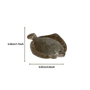 Autocollant réaliste de flet étanche pour boîtes de pêche, taille 6,65 cm sur 4,44 cm