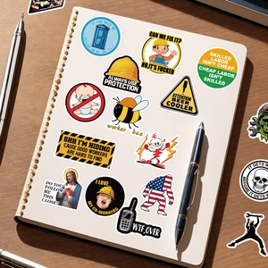 100 Stück humorvolle Cartoon-Aufkleber für Helm, Koffer und Laptop DIY-Dekoration