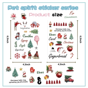 DIY Christmas make a face puzzle stickers with Santa and reindeer cartoon patterns