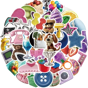 50-piece set of Y2K aesthetic cartoon stickers for DIY phone cases and luggage decoration
