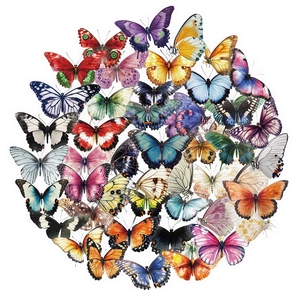 Elegant Butterfly Cat Cactus PET Stickers Waterproof DIY Journaling Scrapbooking Decor For Students Decorative Decals