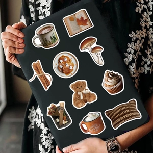 Autumn themed ins style aesthetic vintage stickers for DIY scrapbooking and laptops